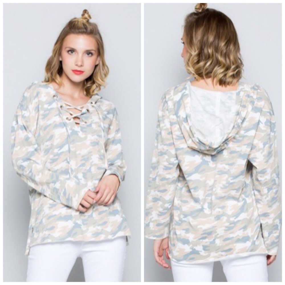 ❤️LAST 1! French Terry Camo Hoodie! - Picture 4 of 7